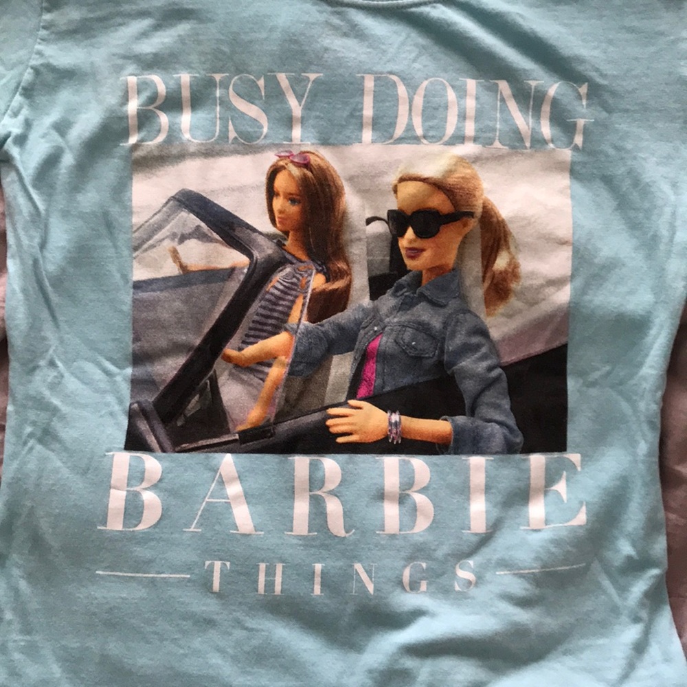 Aqua Blue Barbie Shirt XS